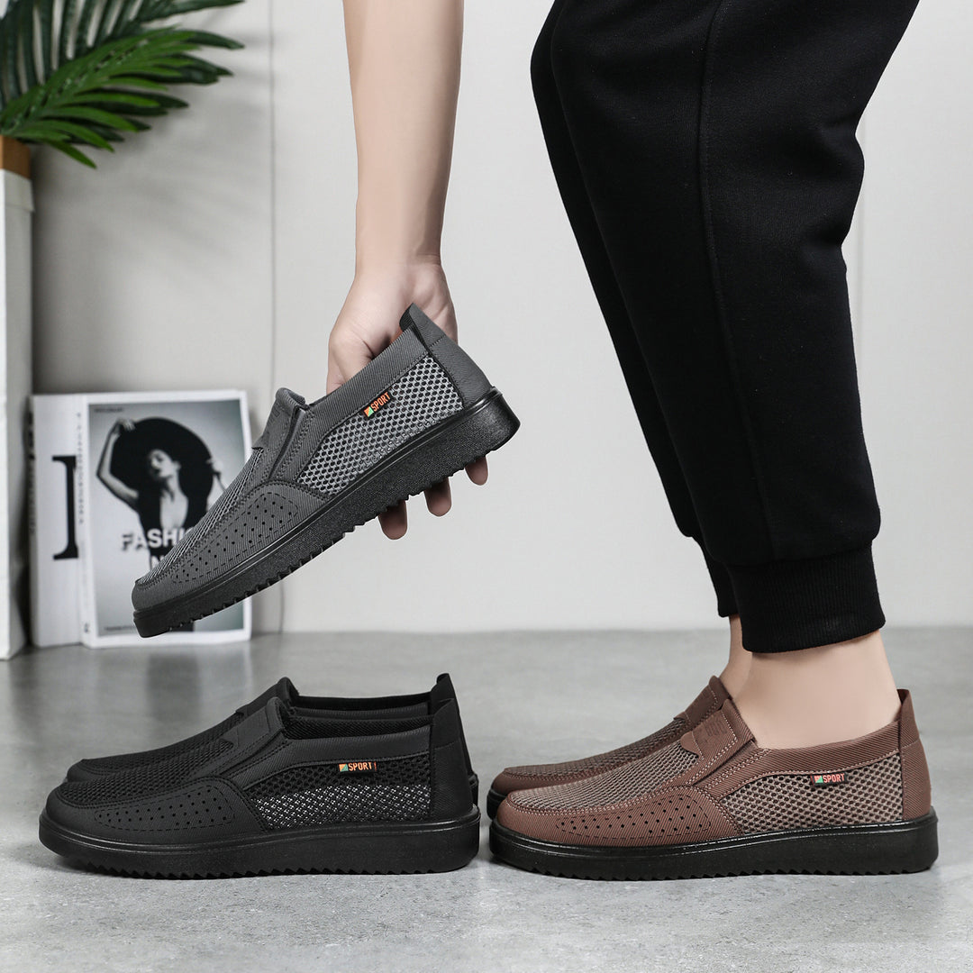 Damen Sportliche Mesh Slip-On Sneakers mit rutschfester Sohle EB
