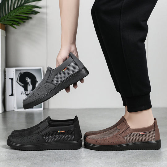 Damen Sportliche Mesh Slip-On Sneakers mit rutschfester Sohle EB