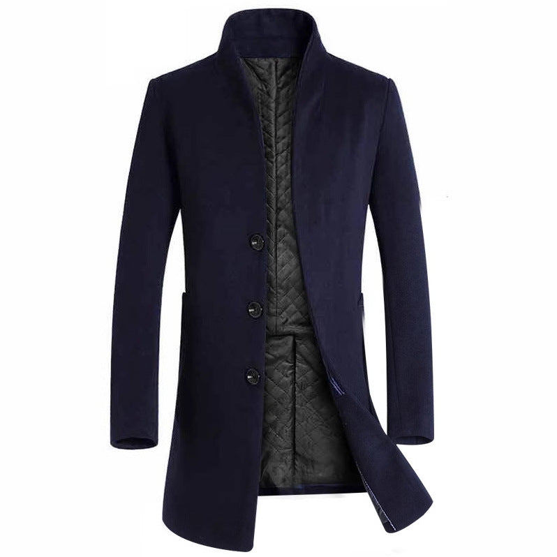 Herren elegante Steppjacke mit hohem Kragen und modischem Schnitt EB