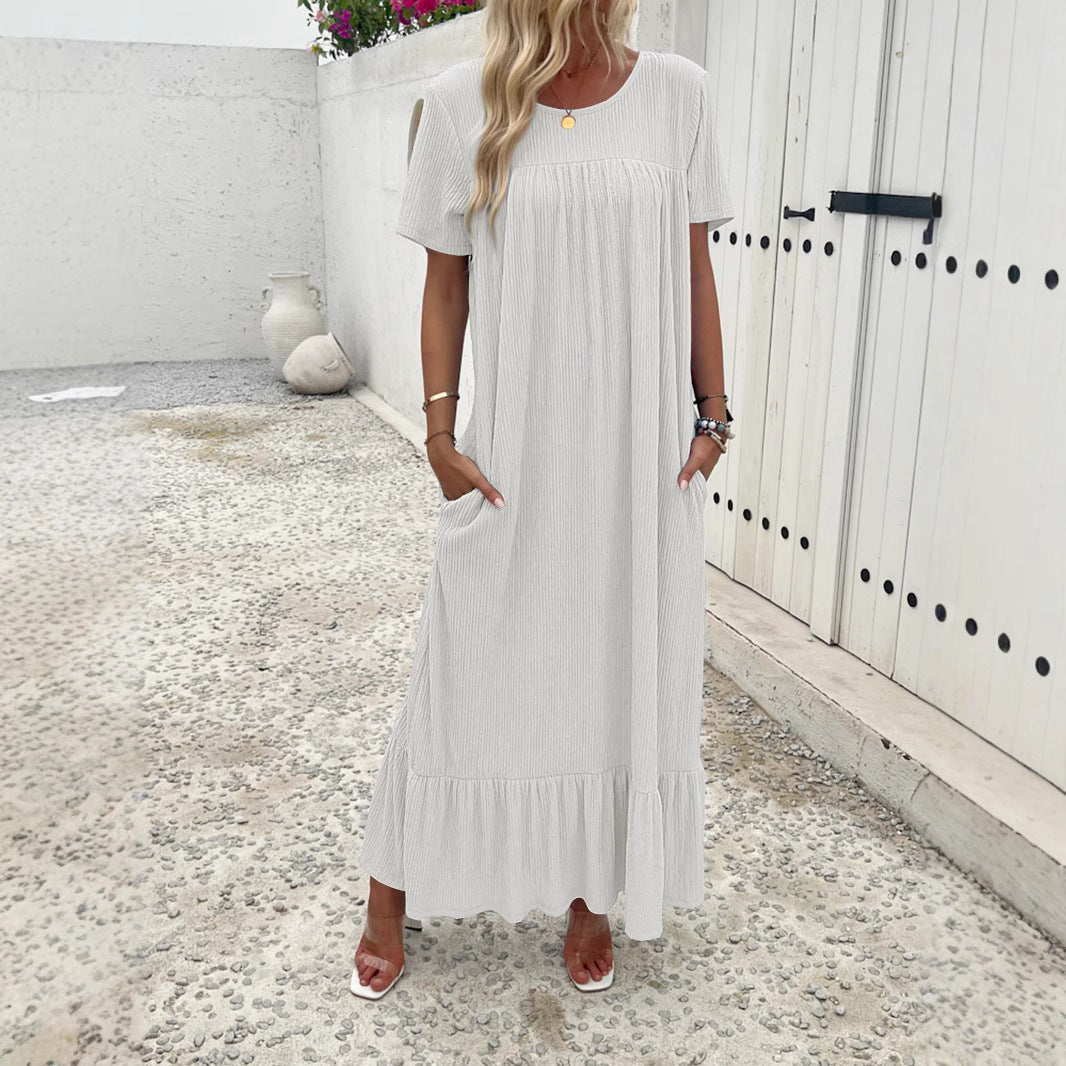 Damen Maxi-Kleid mit praktischem Taschen-Design EB