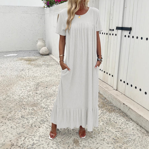 Damen Maxi-Kleid mit praktischem Taschen-Design EB