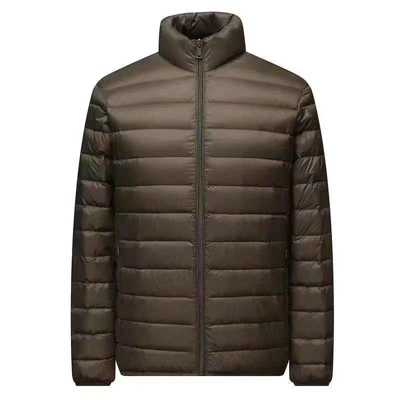 Herren nan ultraleichte Packbare Microsteppjacke mit Stehkragen, wattierter Isolierung und windabweisender Hülle EB