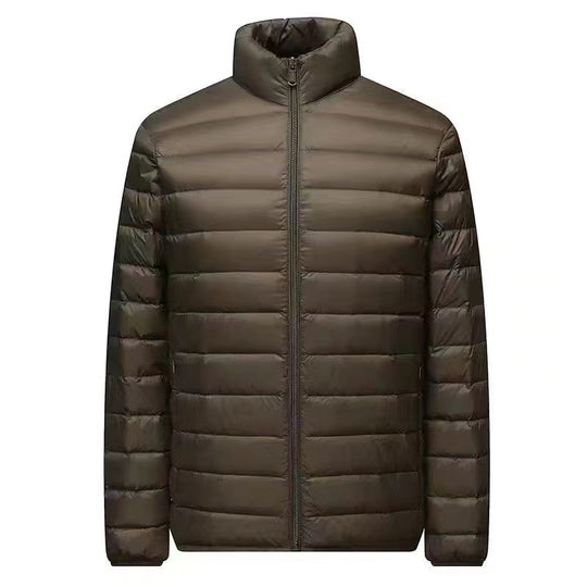 Herren nan ultraleichte Packbare Microsteppjacke mit Stehkragen, wattierter Isolierung und windabweisender Hülle EB