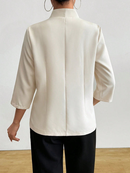 Damen Wickeljacke mit Taillenzug und lässigem Schnitt EB