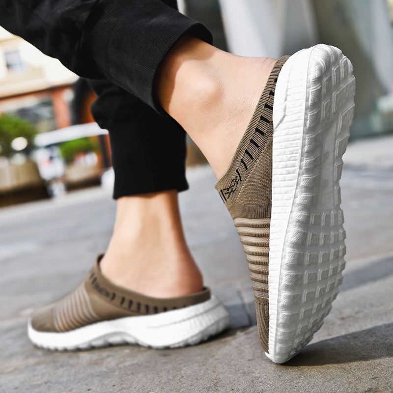 Damen bequeme Slip-On Sneakers mit atmungsaktiver Mesh-Oberfläche EB