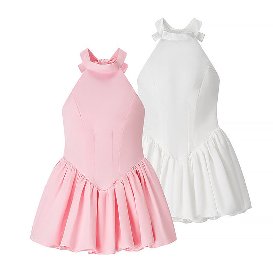 Damen Ballettkleid mit offenem Rücken und schwingendem Rock EB