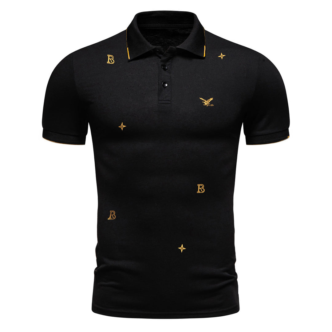 Herren Polohemd mit modischem Stickdesign und hochwertigem Stoff EB