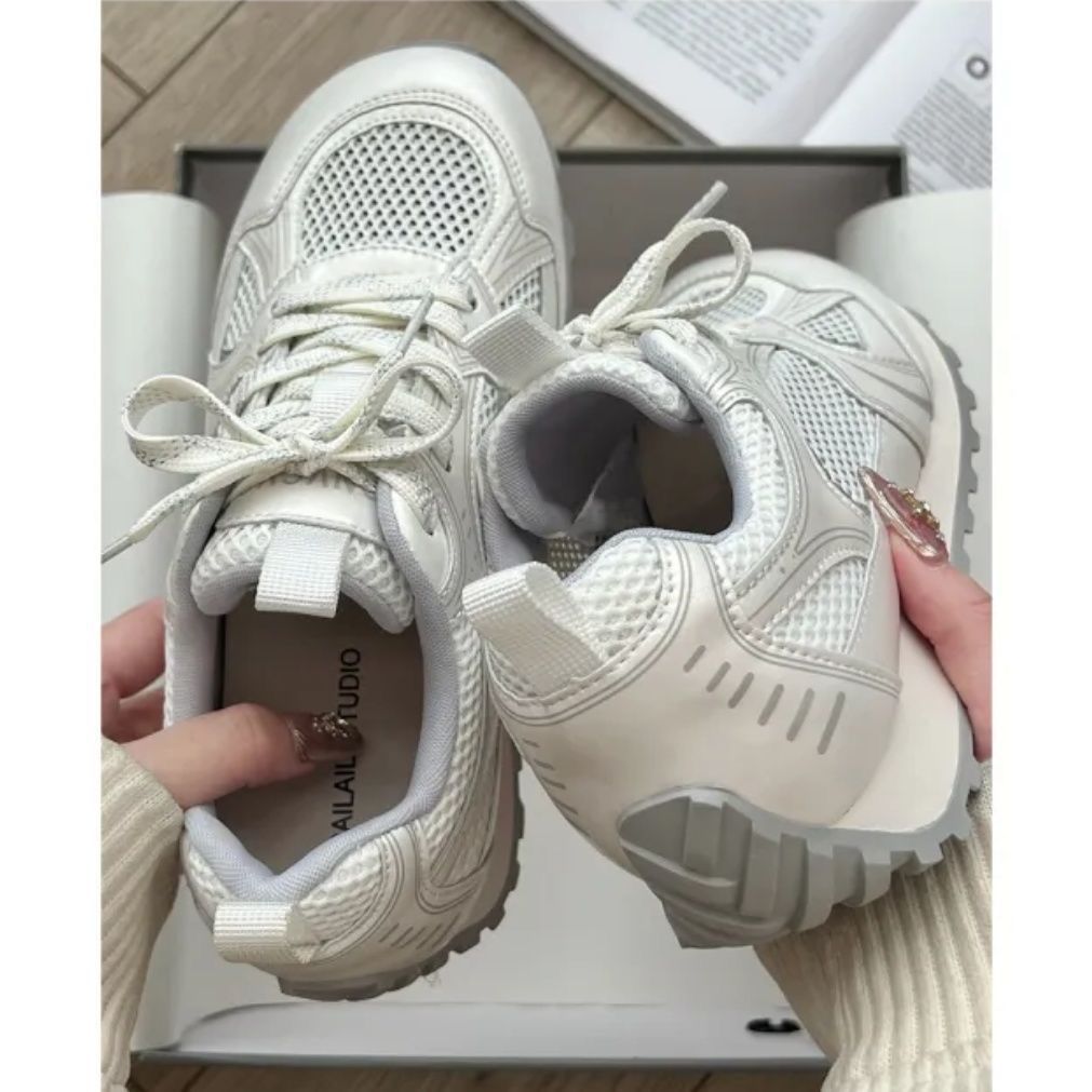 Damen Atmungsaktive Freizeitsneakers mit rutschfester Sohle und elegantem Design EB