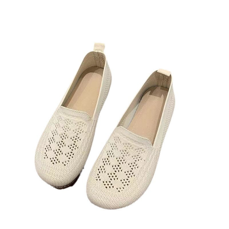 Damen Atmungsaktive und elegante Slipper mit gehäkeltem Design EB