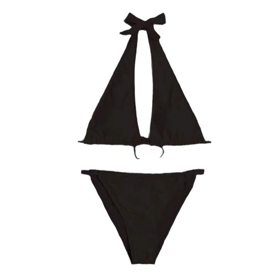 Damen Bandeau-Bikini mit raffinierten Schnittdetails und elegantem Wickeldesign EB