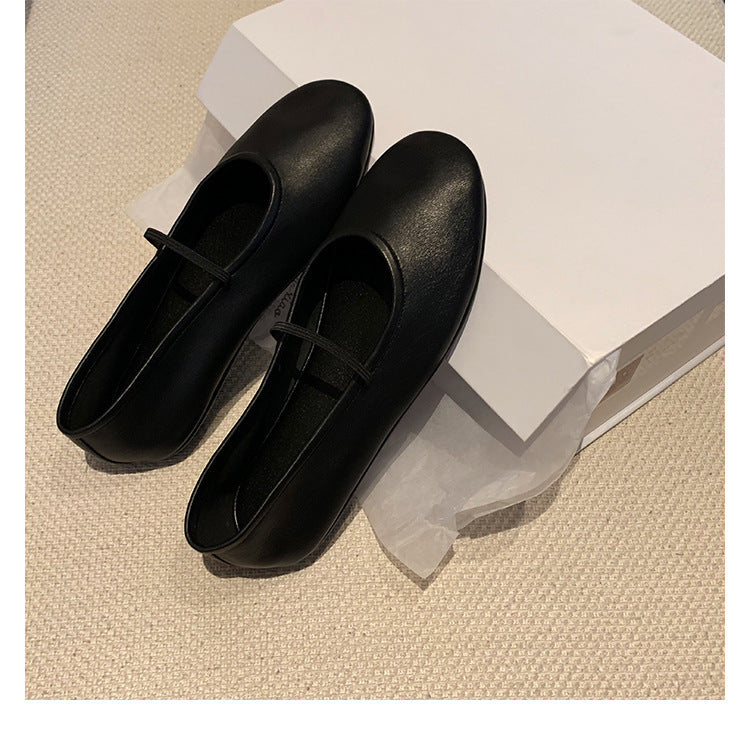 Damen elegante Ballerinas mit modischem Riemchendesign EB