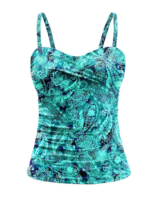 Damen Tankini mit raffiniertem Wickeldesign EB