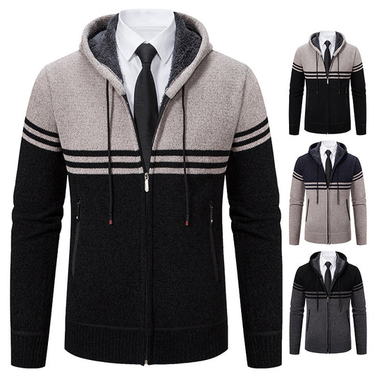 Herren modische Kapuzenjacke mit strukturiertem Design EB