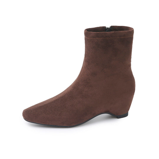 Damen modische Ankle-Stiefel mit elegantem Blockabsatz EB