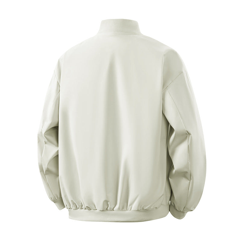 Damen lässige Freizeitschnittjacke mit seitlichen Reißverschlusstaschen und steigendem Kragen EB