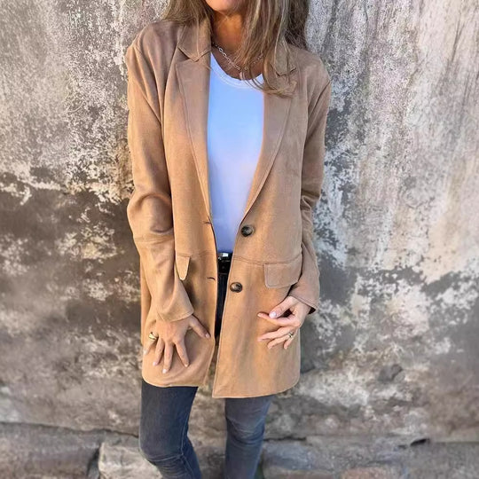 Damen Elegante und bequeme Suede-Blazer EB