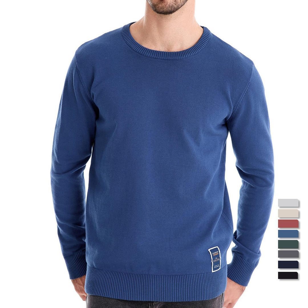 Herren Strickpullover aus hochwertiger Baumwollmischung mit angenehmer Passform EB