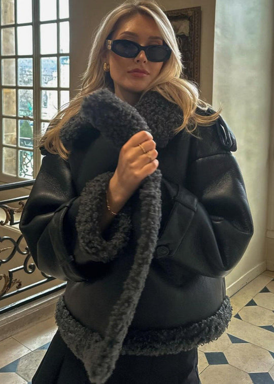 EB | Shearling-futtered Pilotjacke