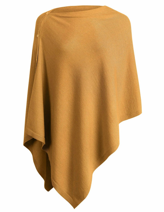 Damen vielseitiger Poncho aus hochwertiger Materialmischung EB