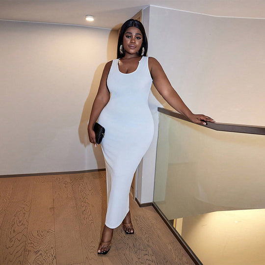 Damen Langarm Kleid mit figurbetontem Schnitt und hochwertiger Rippstruktur EB