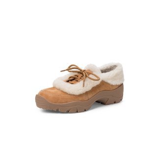 Damen Komfortable Clogs mit flauschigem Innenfutter und praktischem Schnürsystem EB