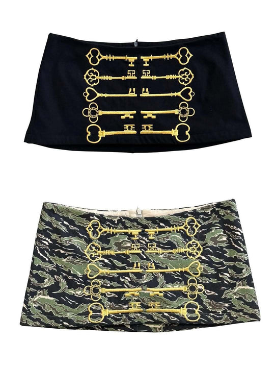 Damen Minirock mit einzigartigem Schlüssel-Design EB