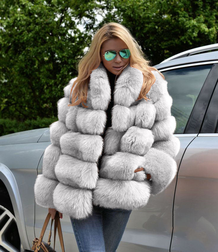 Damen Kunstpelz Bauschjacke EB