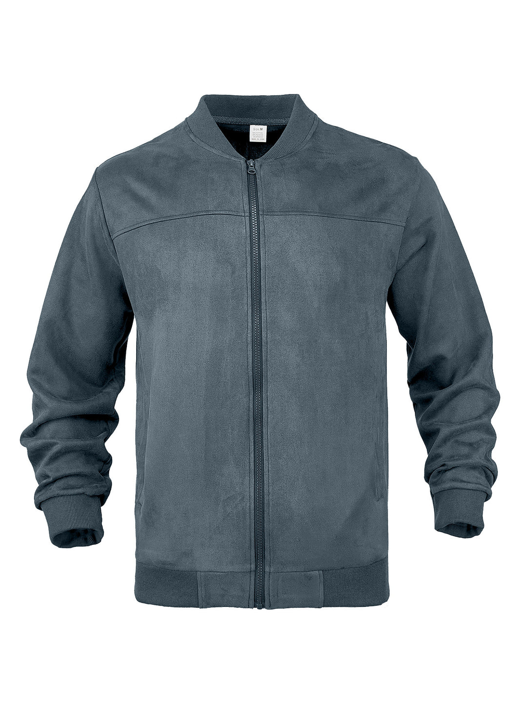 Herren nan Wildleder-Blousonjacke im Bomberstil mit elastischen Rippbündchen EB