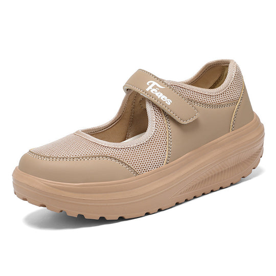 Damen Komfortable und atmungsaktive Freizeitschuhe mit Klettverschluss EB
