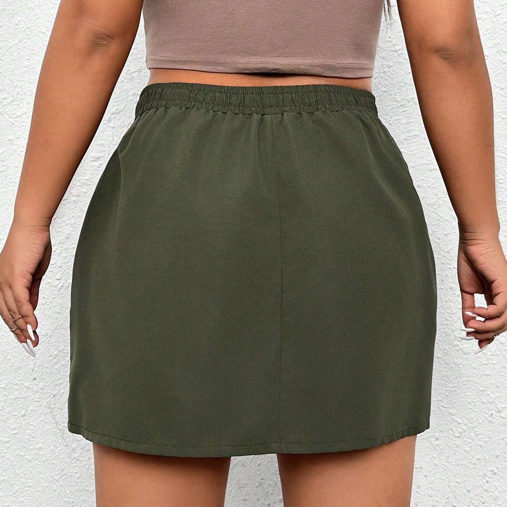 Damen Minirock mit praktischen Taschen und verstellbarem Taillenbund EB
