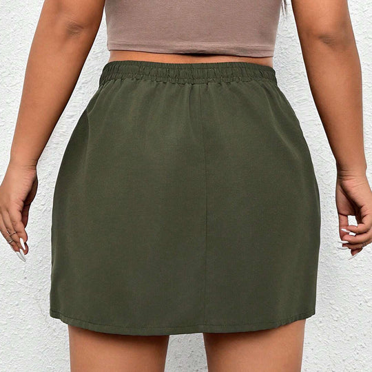Damen Minirock mit praktischen Taschen und verstellbarem Taillenbund EB