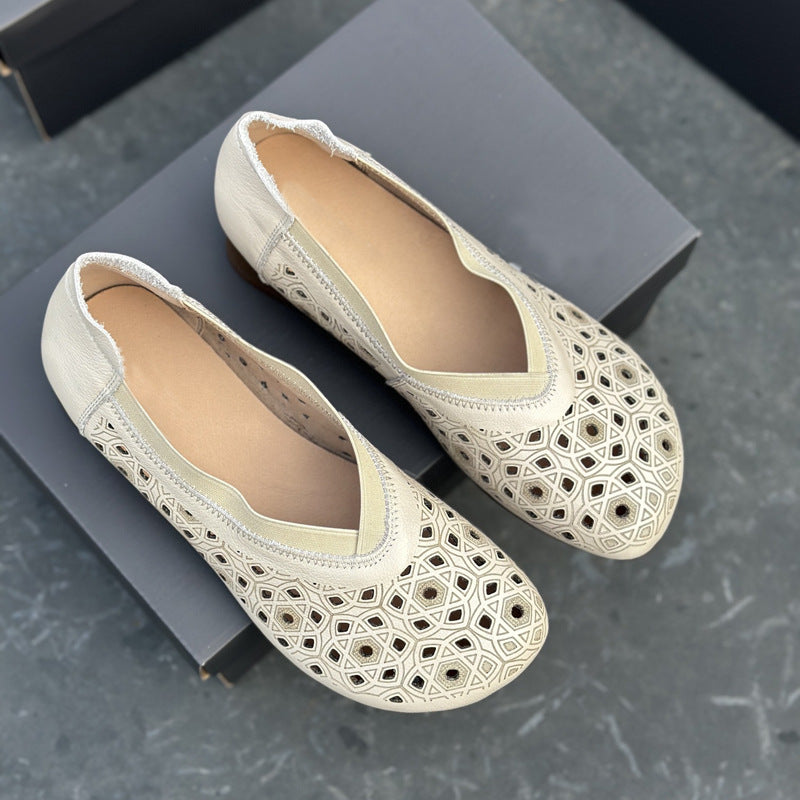 Damen Fashion-Ballerinas mit luftiger Lochmusterung EB