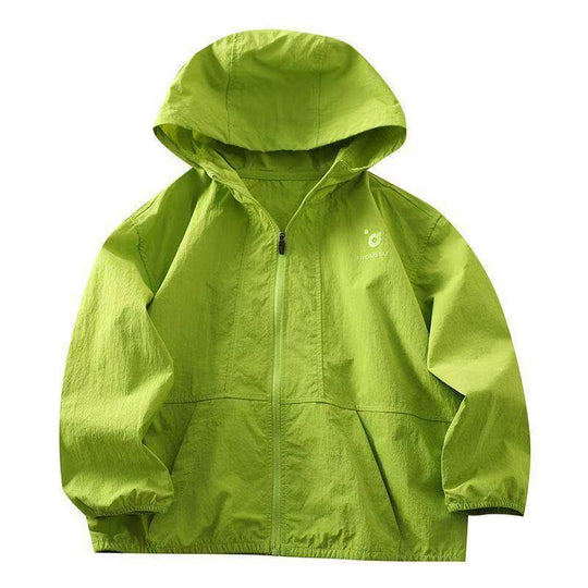 Damen nan leichter Kapuzen-Windbreaker mit Reißverschluss und verdeckten Taschen R&B