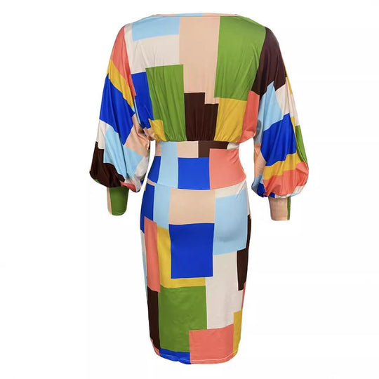 Damen Kleid im modernen Blockdesign EB
