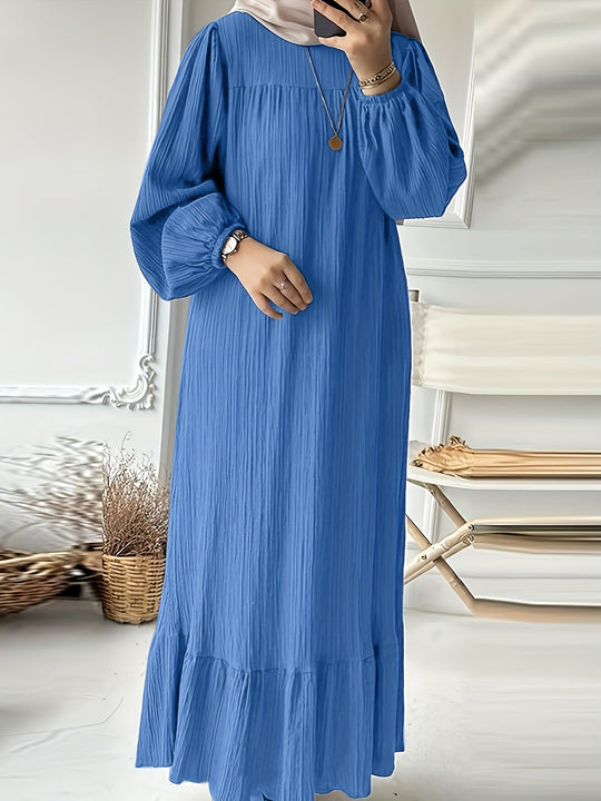 Damen Maxikleid mit waagerechtem Faltenwurf EB