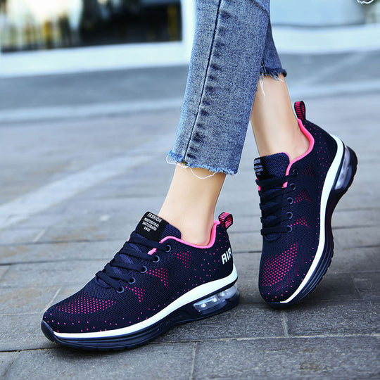 Damen Sportliche Dämpfung Sneakers mit atmungsaktivem Obermaterial und innovativem Design EB