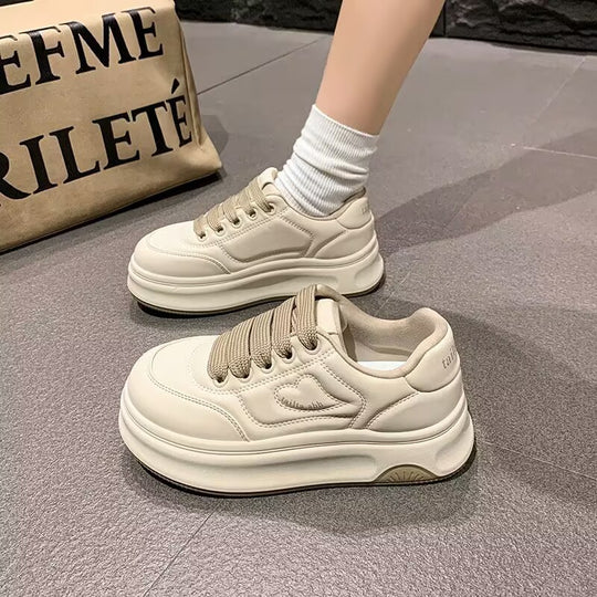 Damen Sneaker mit dicker Sohle und atmungsaktivem Obermaterial EB