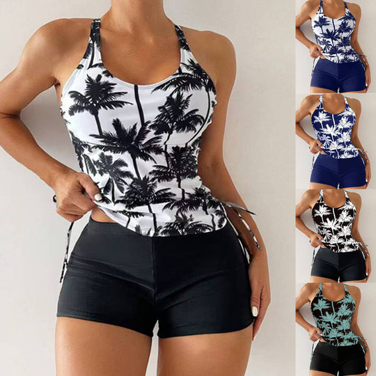 Damen Tankini mit verstellbaren Trägern und lässigen Shorts EB