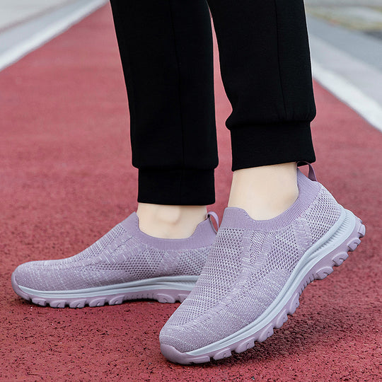 Damen Freizeit-Sneaker mit atmungsaktivem Mesh-Obermaterial und flexiblem Sohlenkomfort EB