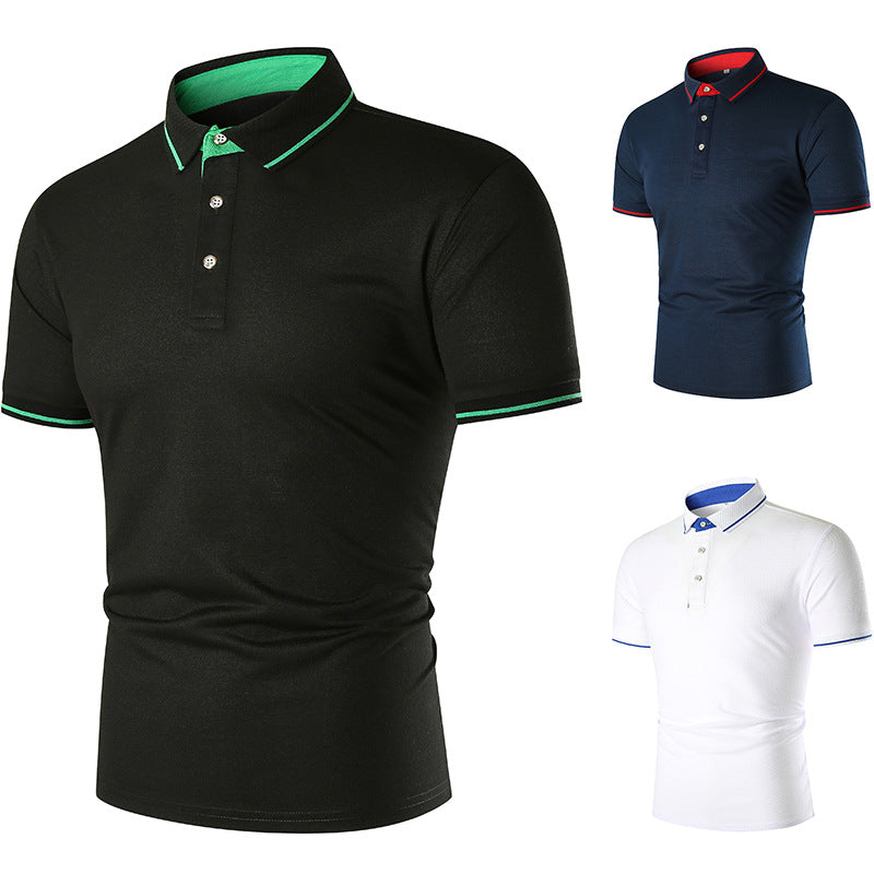 Herren Poloshirt mit kontrastierendem Kragen und atmungsaktiven Eigenschaften EB