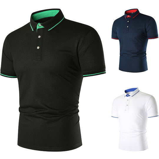 Herren Poloshirt mit kontrastierendem Kragen und atmungsaktiven Eigenschaften EB
