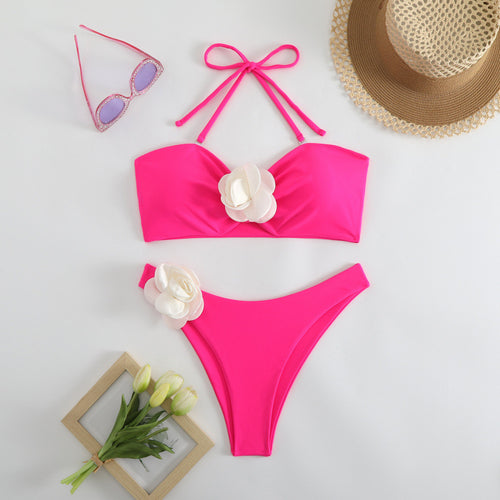 Damen Bikini-Set mit dekorativem Blumenmotiv EB