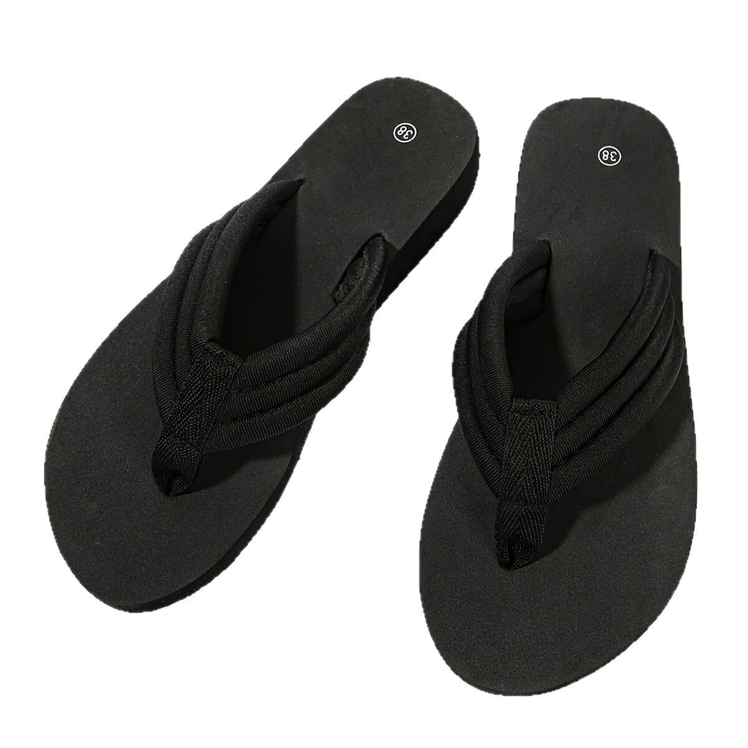 Damen Komfortable Zehentrenner-Sandalen mit gepolstertem Fußbett EB