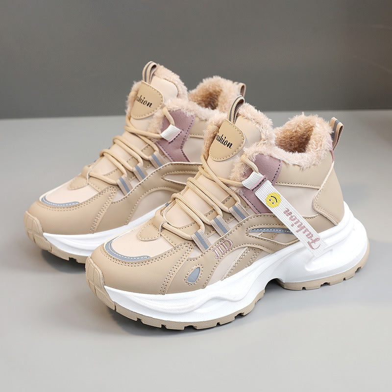 Damen gefütterte Winter-Sneaker mit rutschfester Sohle und atmungsaktivem Obermaterial EB