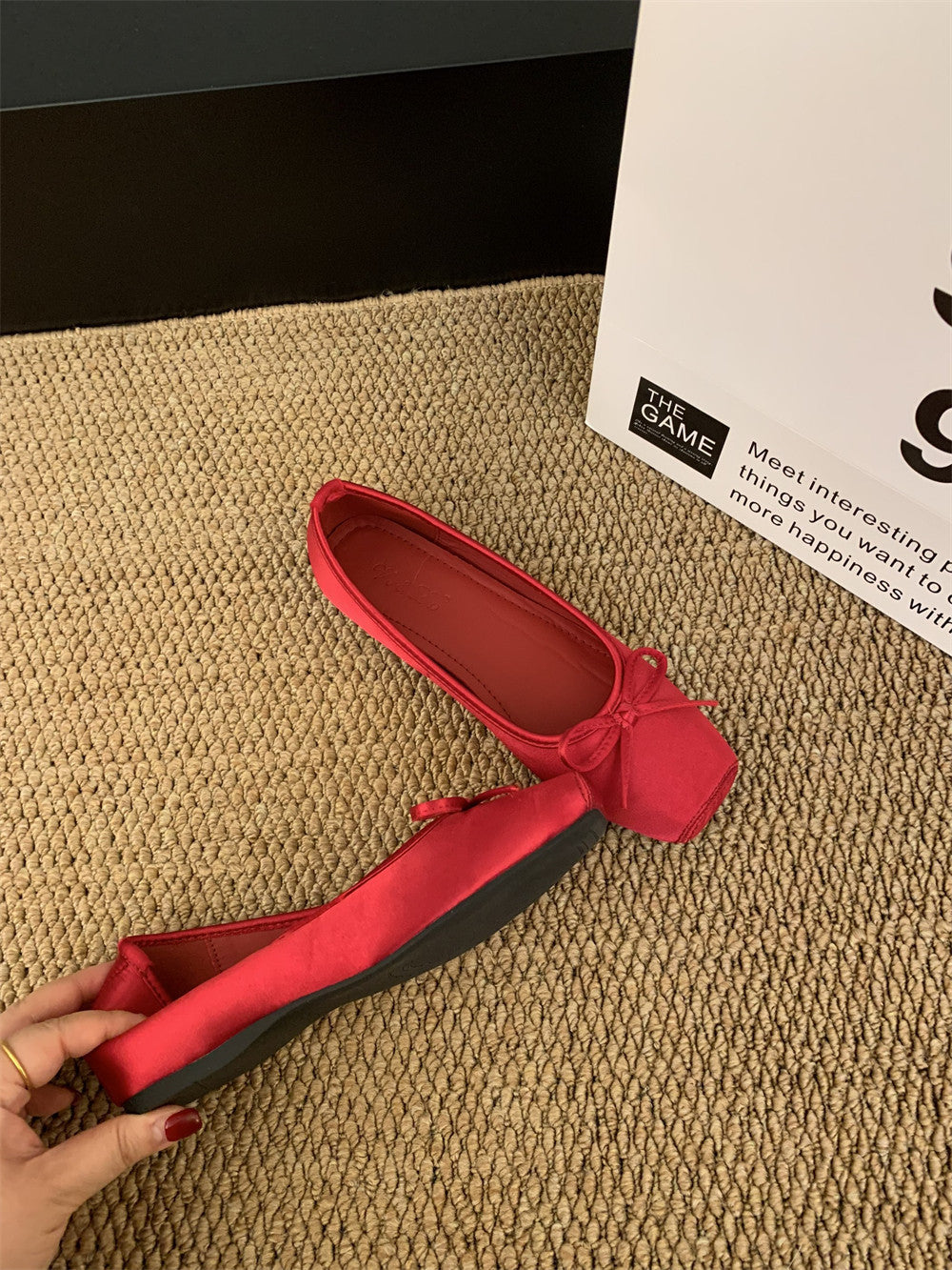 Damen Ballerina mit elegantem Schleifendetail EB