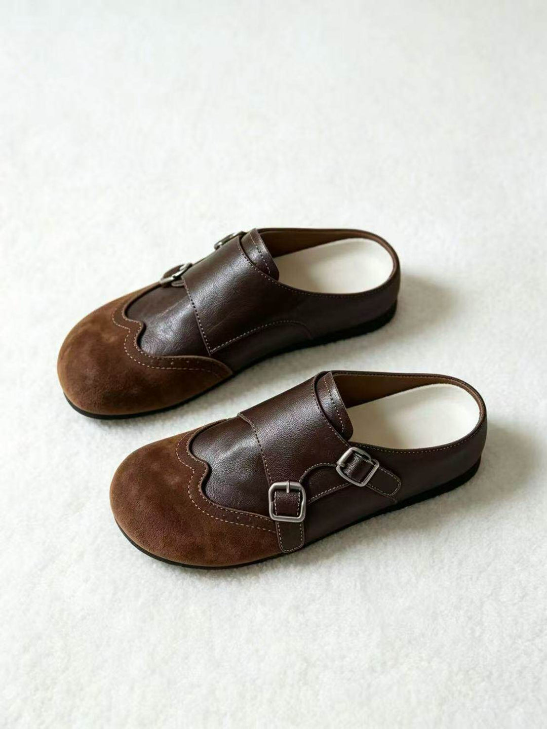 Damen elegante Clogs mit modischem Schnallen-Design EB