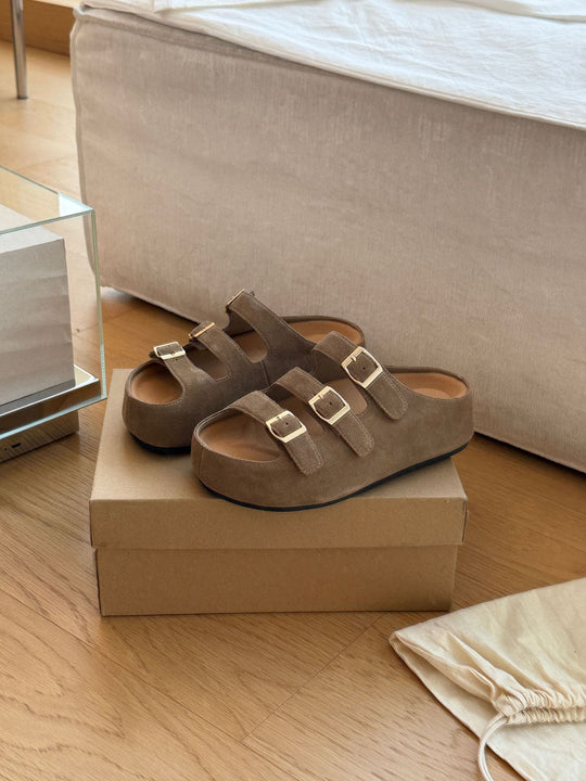Damen Komfortable Riemensandalen mit verstellbaren Schnallen und ergonomischem Fußbett EB