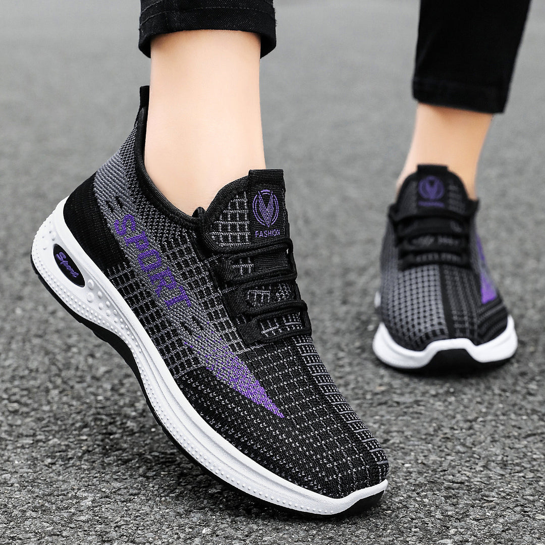 Damen Freizeitliche Sport-Sneaker mit atmungsaktivem Mesh-Obermaterial und flexibler Sohle EB