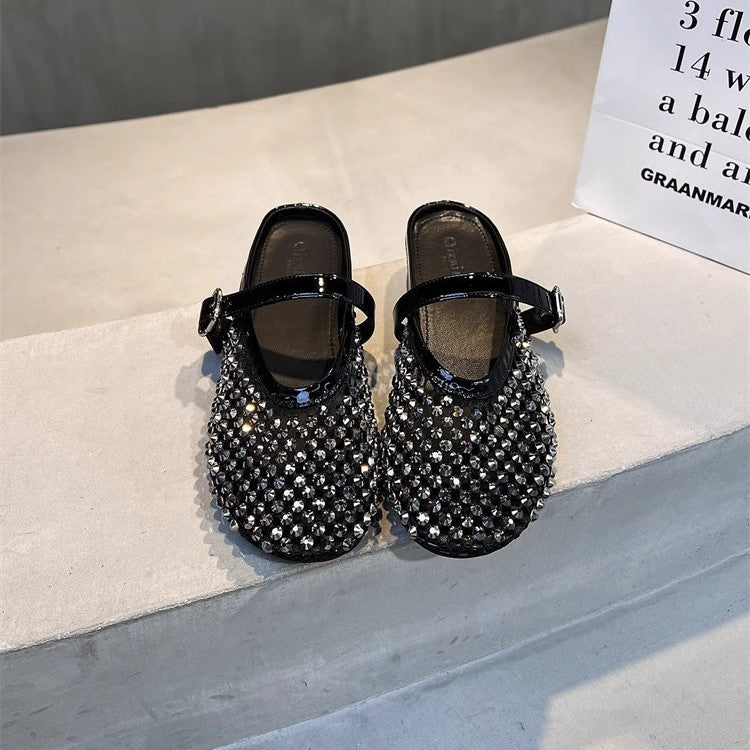 Damen Glamouröse Clogs mit Strassverzierungen EB