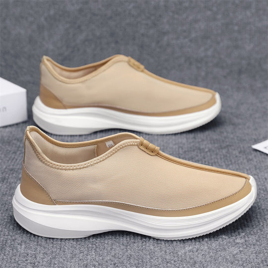 Damen Freizeit Slip-On Sneakers mit atmungsaktiver Mesh-Oberfläche und gepolsterter Sohle EB